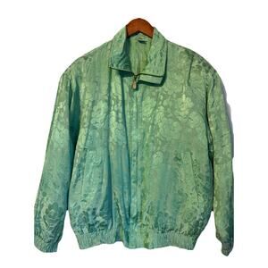 Hard To Find FUDU International Womens Large Vintage 80s Silk Bomber Jacket